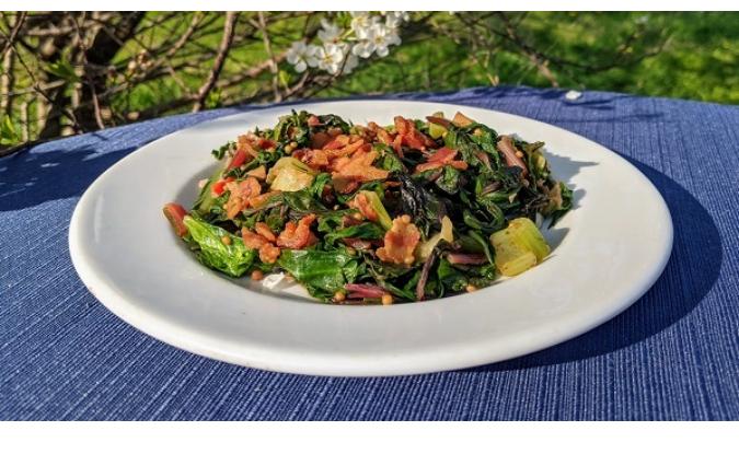 Spring Greens with Bacon