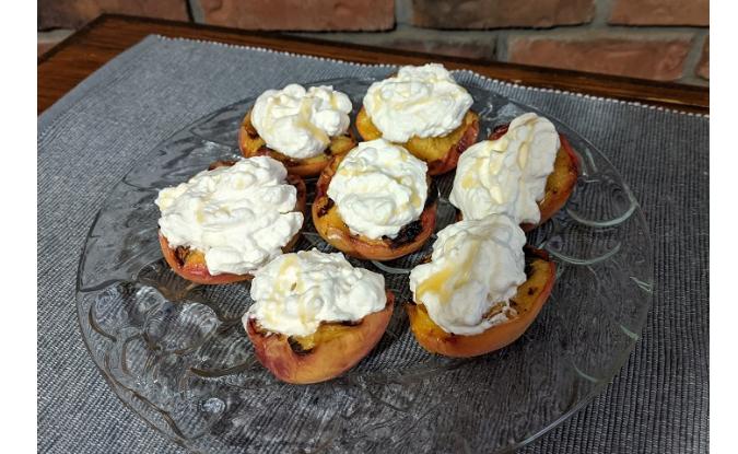 Grilled Peaches with Whipped Cream