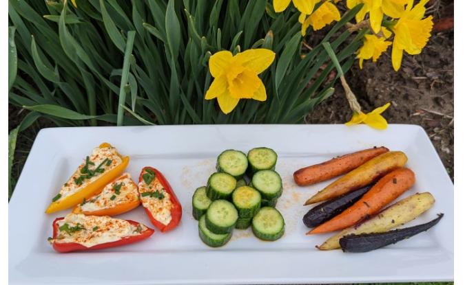 Veggie and Chive Appetizer Trio